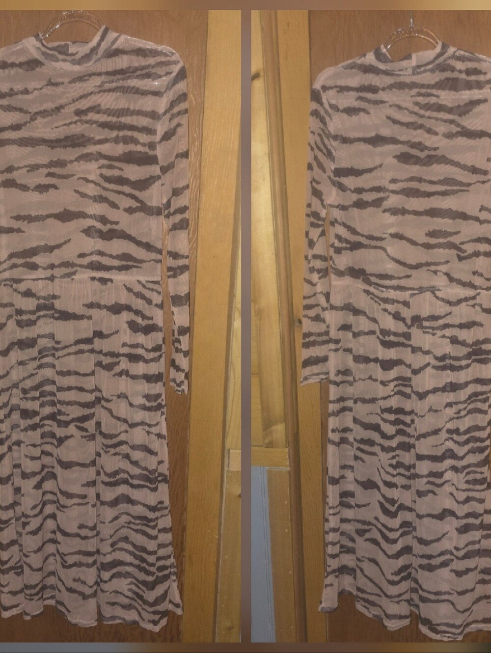 Shein new no tags XL sheer tiger print maxi dress